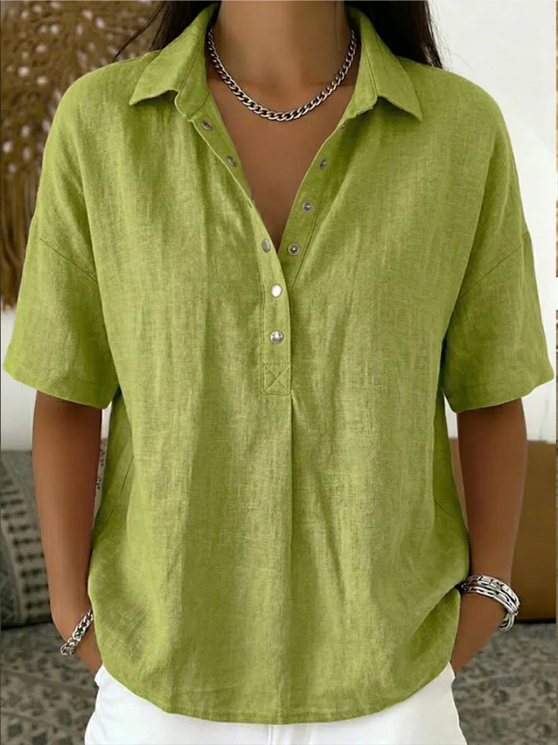 Tessa | Blouse with Collar and Button Detail