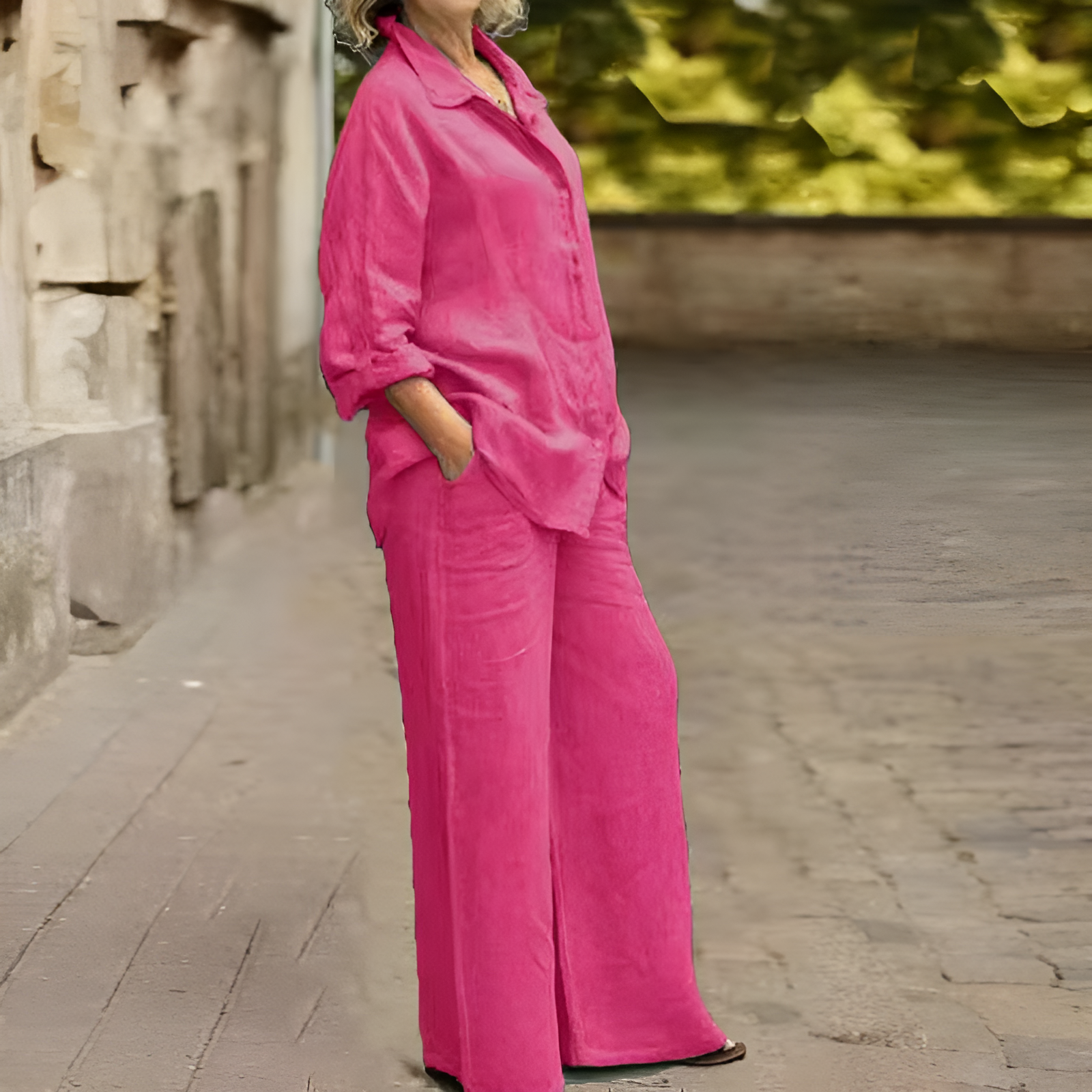 Lara | Linen Shirt Suit