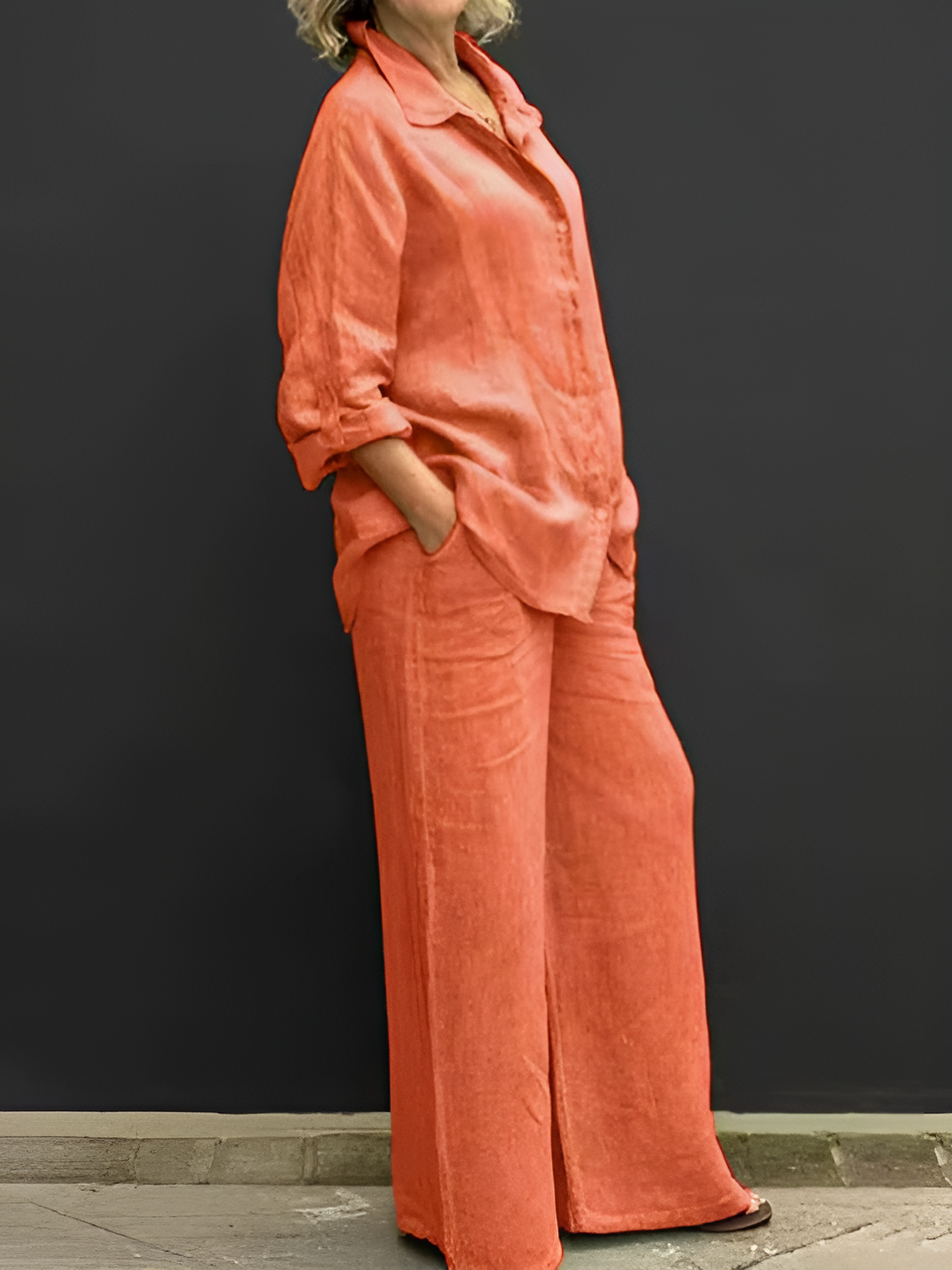 Lara | Linen Shirt Suit