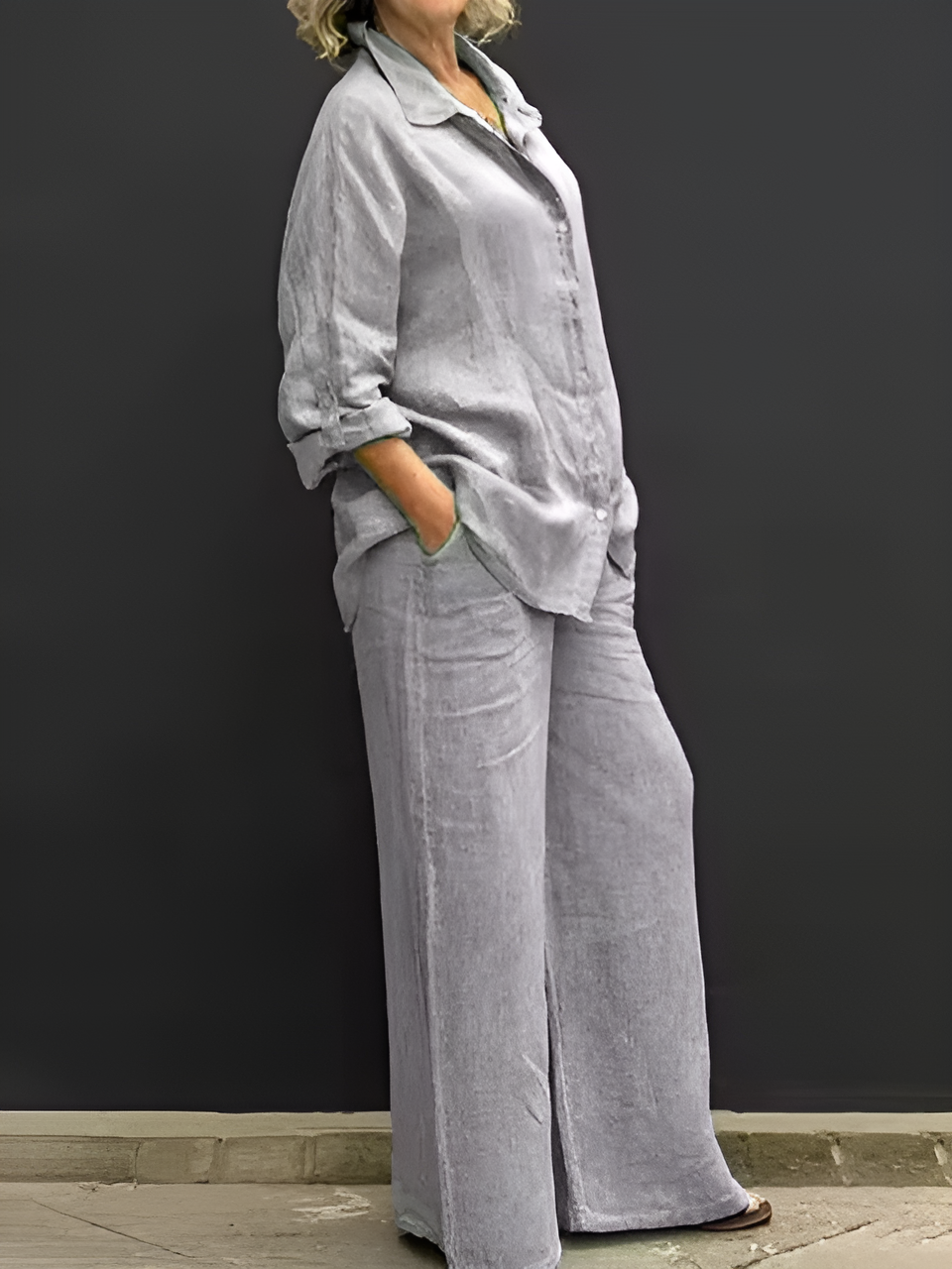 Lara | Linen Shirt Suit