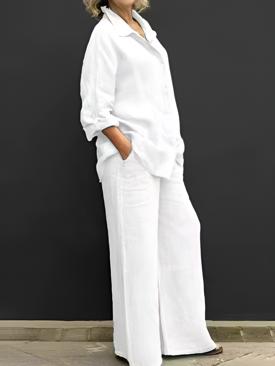 Lara | Linen Shirt Suit