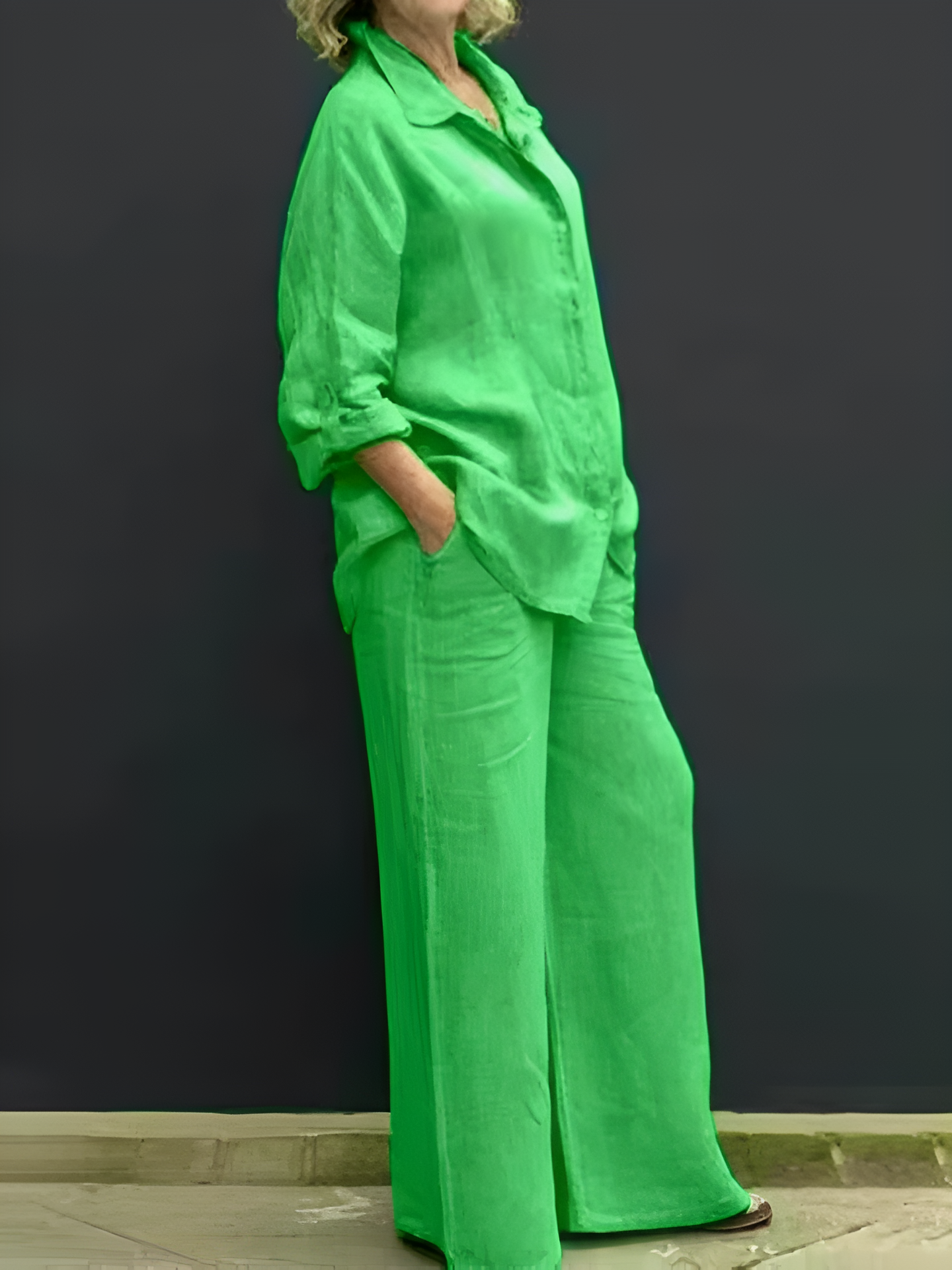 Lara | Linen Shirt Suit