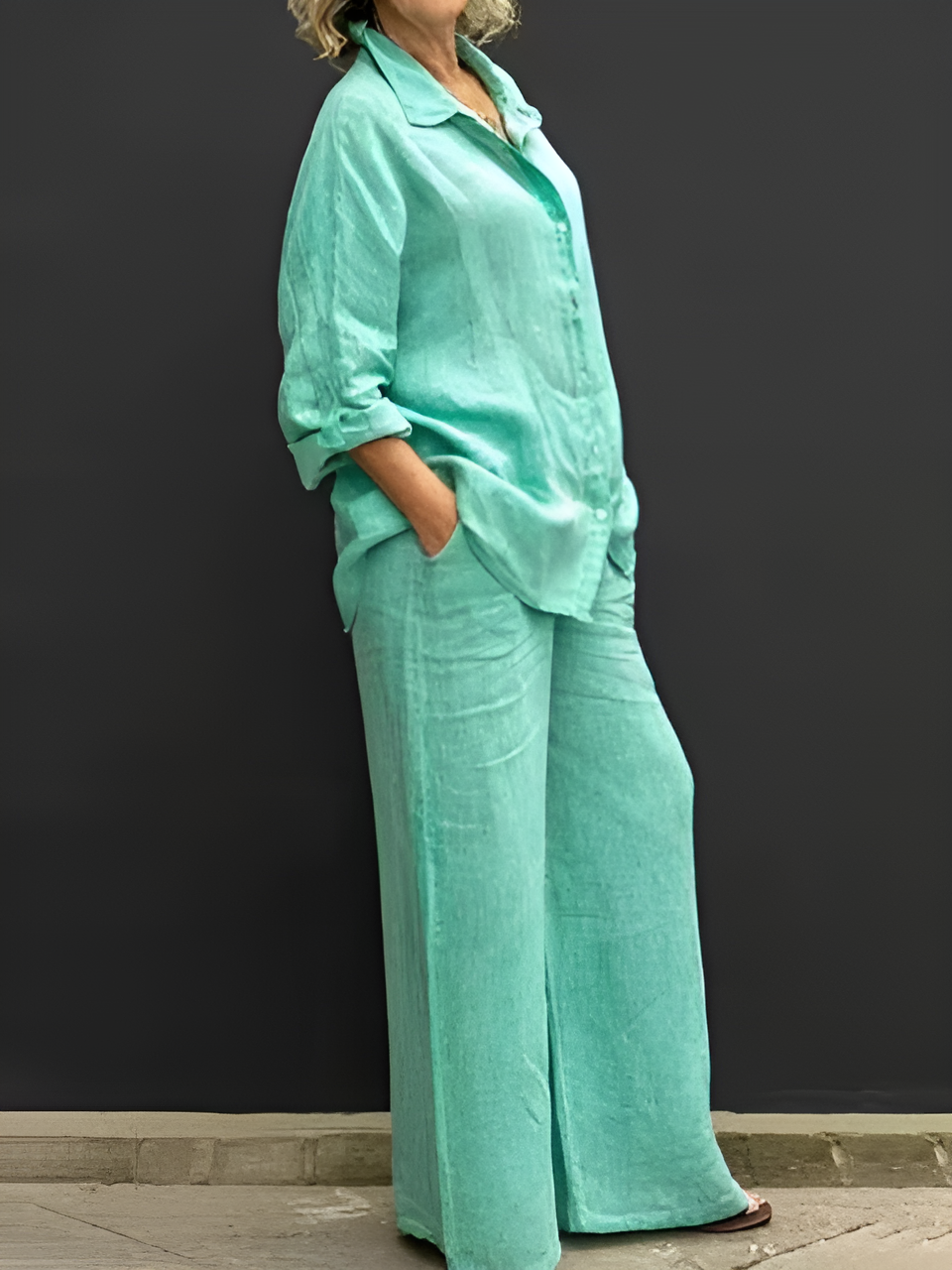 Lara | Linen Shirt Suit