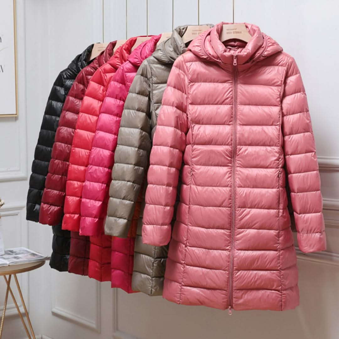 The Ainsley | Hooded Longline Quilted Jacket