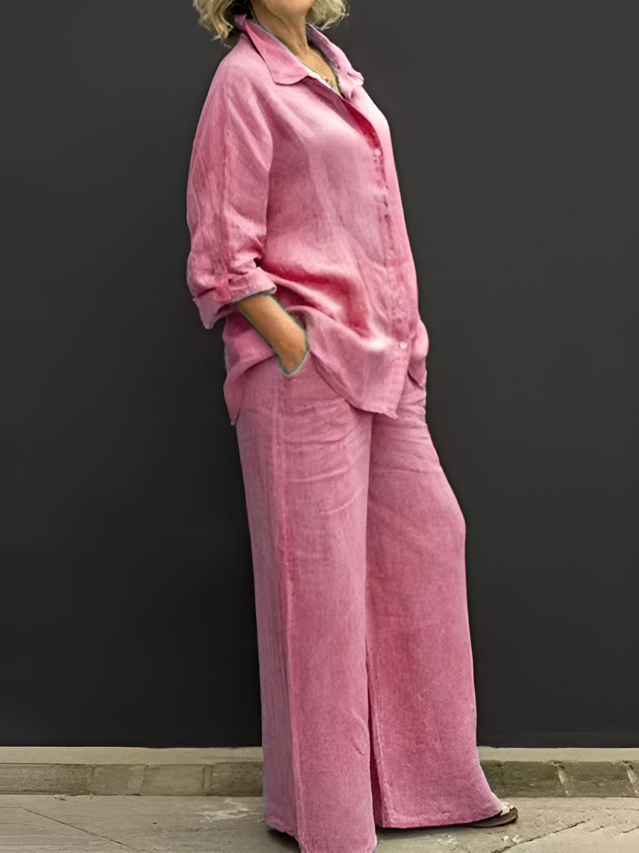 Lara | Linen Shirt Suit
