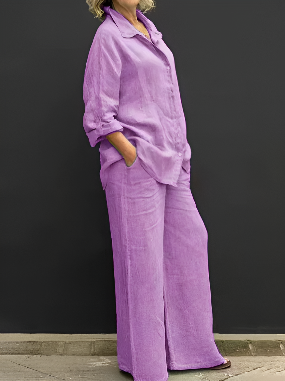 Lara | Linen Shirt Suit