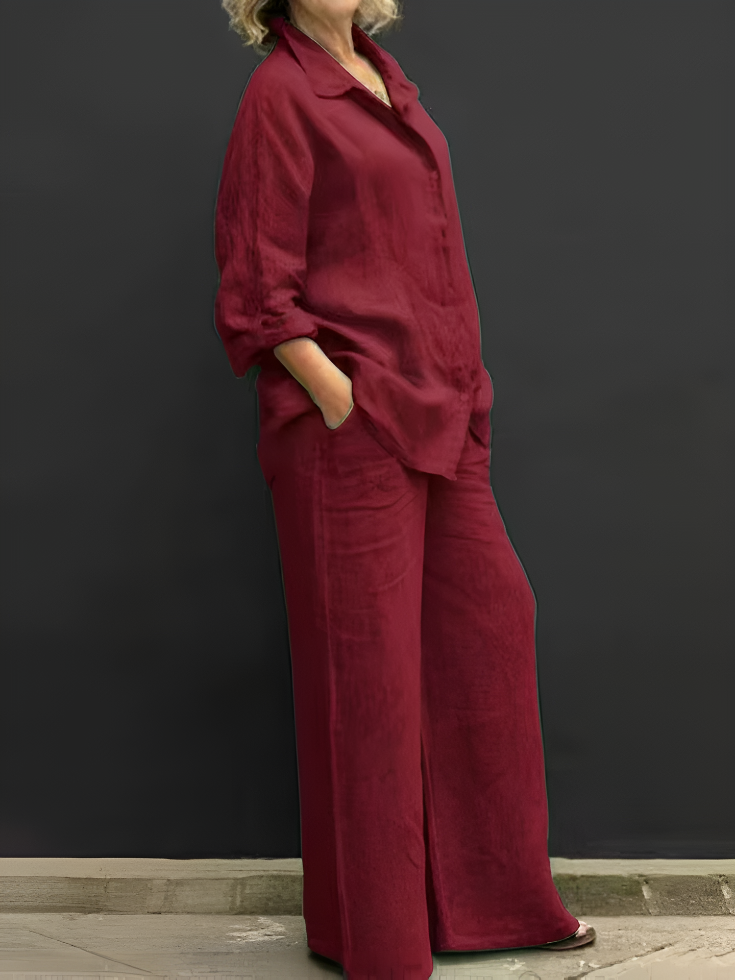 Lara | Linen Shirt Suit