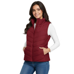 The Rowan | Quilted Gilet, Red — supplier view 1