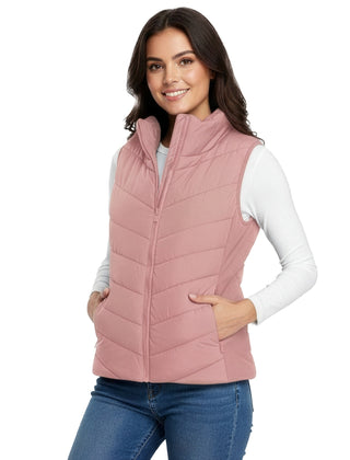The Rowan | Quilted Gilet, Baby Pink — supplier view 1