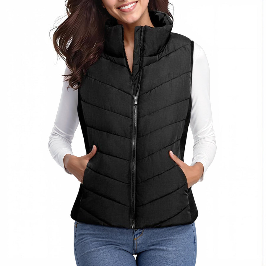 The Rowan | Quilted Gilet, Black — supplier view 2