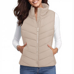 The Rowan | Quilted Gilet, Beige — supplier view 2
