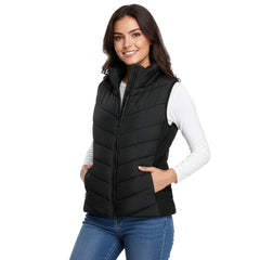 The Rowan | Quilted Gilet, Black — supplier view 1