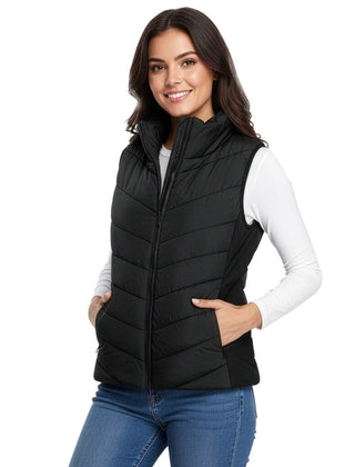 The Rowan | Quilted Gilet, Black — supplier view 1