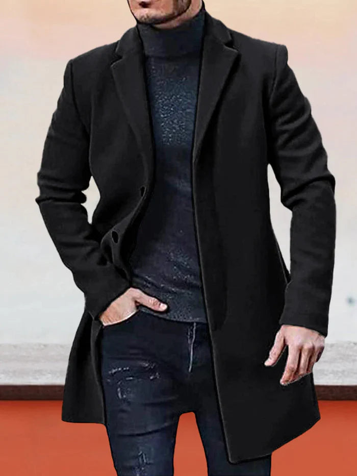 Ashcombe tailored coat in black