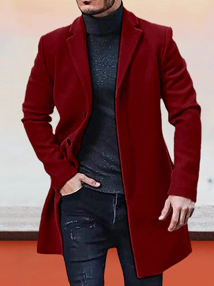 Ashcombe tailored coat in burgundy