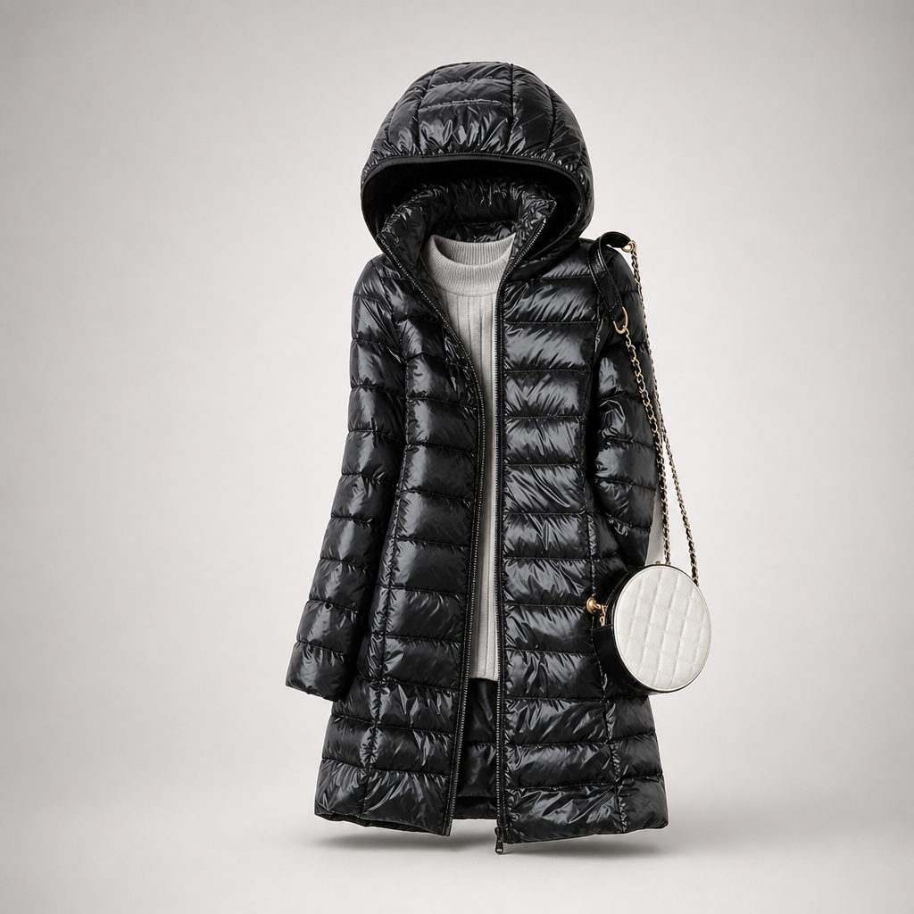 The Ainsley | Hooded Longline Quilted Jacket