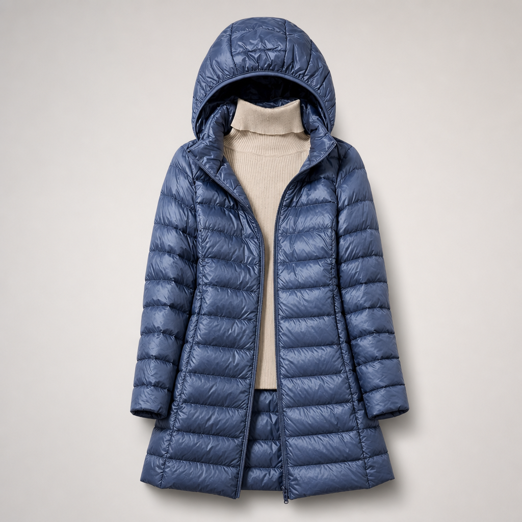 The Ainsley | Hooded Longline Quilted Jacket