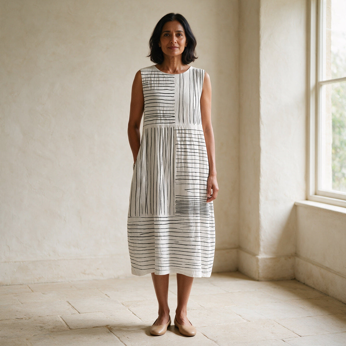 The Amara midi dress, front view
