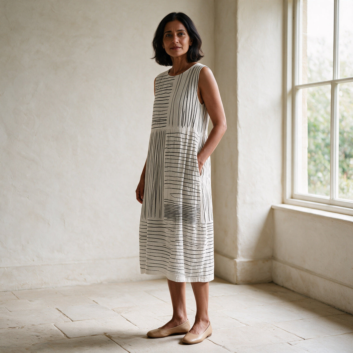 The Amara midi dress, three-quarter view