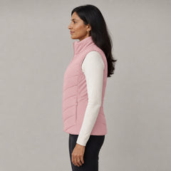 The Rowan | Quilted Gilet, Baby Pink — side