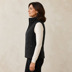 The Rowan | Quilted Gilet, Black — side