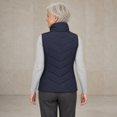 The Rowan | Quilted Gilet, Navy — back