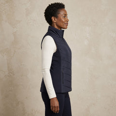 The Rowan | Quilted Gilet, Navy — side