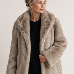 The Elspeth taupe textured coat – gallery image 2