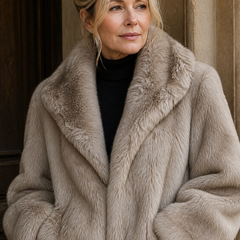 The Elspeth taupe textured coat – gallery image 3