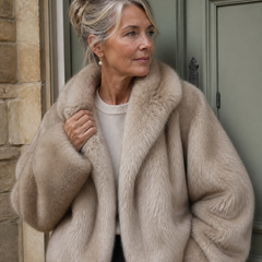 The Elspeth taupe textured coat – gallery image 6
