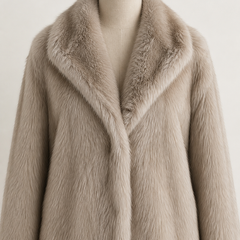 The Elspeth taupe textured coat – gallery image 7