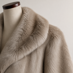 The Elspeth taupe textured coat – gallery image 8