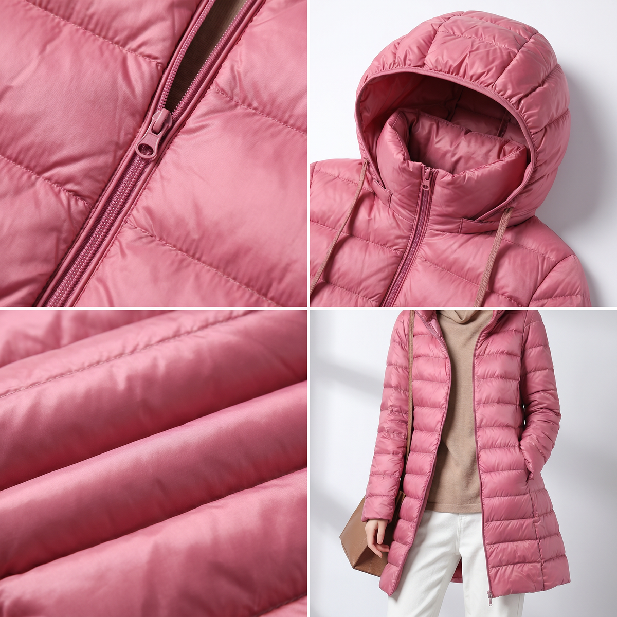 The Ainsley | Hooded Longline Quilted Jacket