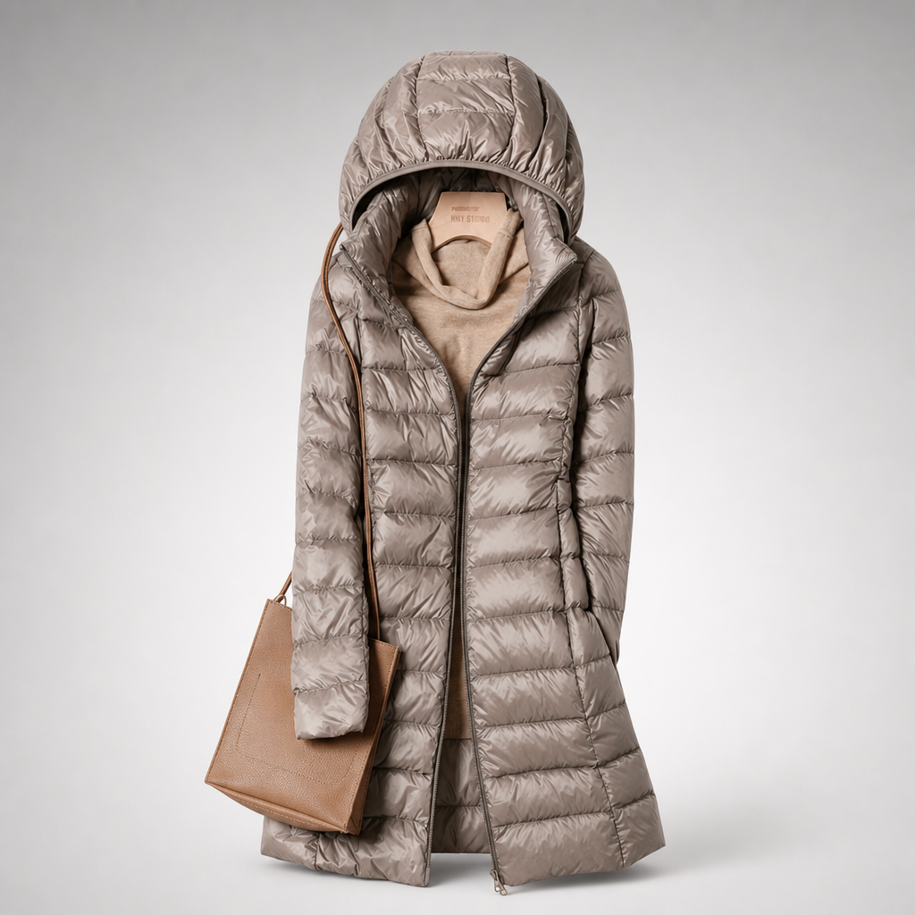 The Ainsley | Hooded Longline Quilted Jacket