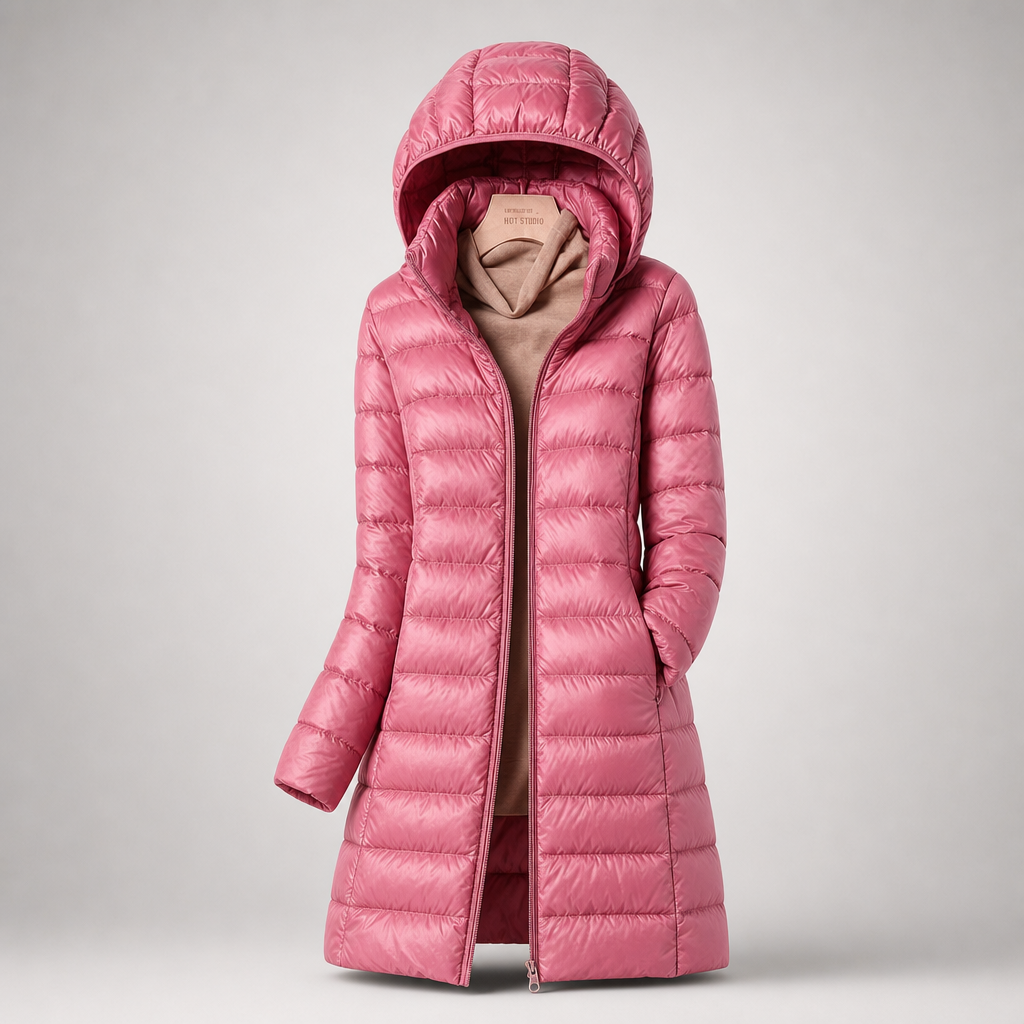 The Ainsley | Hooded Longline Quilted Jacket