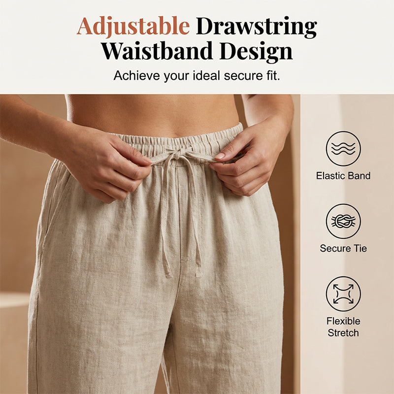 Daisy | Women's Casual Cotton Linen Capris